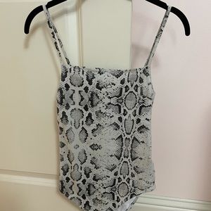 Cotton On women’s small bodysuit tank snakeskin